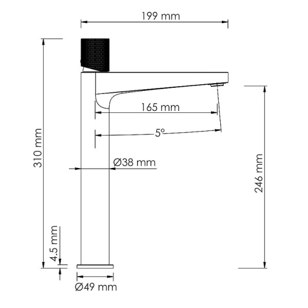 Смеситель для раковины WasserKRAFT Tauber хром (6403H)