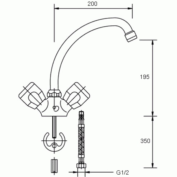 Смеситель для кухни Mofem Trigo 105 Tri (140-0037-01)