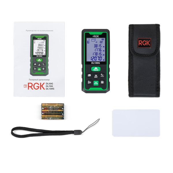 Дальномер лазерный RGK DL100G - зеленый луч (778190) Дальномер лазерный RGK DL100G - зеленый луч (778190)