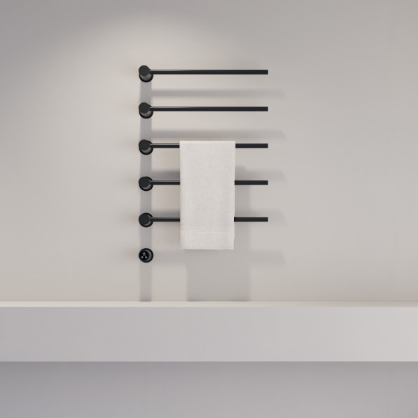 Полотенцесушитель электрический Abber Charme 520x795 черный матовый (AH4005MB) Полотенцесушитель электрический Abber Charme 520x795 черный матовый (AH4005MB)