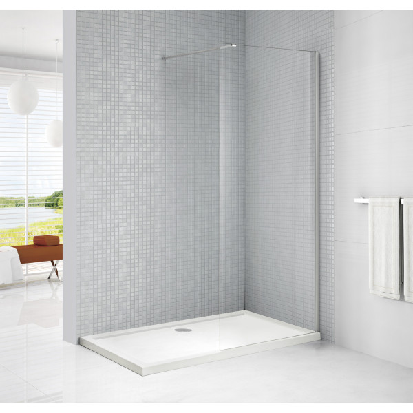 Душевая перегородка Cezares Liberta 125x195 стекло прозрачное, профиль хром (LIBERTA-L-1-125-C-Cr)