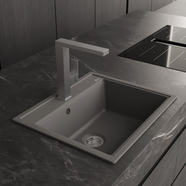 Мойка для кухни Abber Quarz 51x60x21,7 серая (AQ2902G)