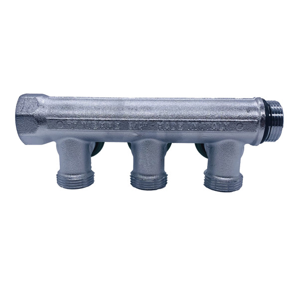 Коллектор проходной регулируемый Tiemme Maxima Corner (185008 / 1871K) 3/4" ВР-НР , 3 отвода 3/4" евроконус Коллектор проходной регулируемый Tiemme Maxima Corner (185008 / 1871K) 3/4" ВР-НР , 3 отвода 3/4" евроконус