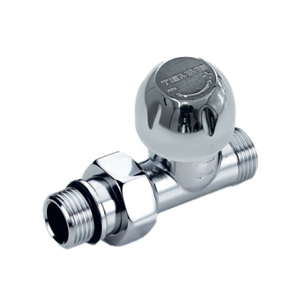 Клапан термостатический прямой 1/2"х1/2"(16) Tiemme (хром) (3300041 / 3300C0404)