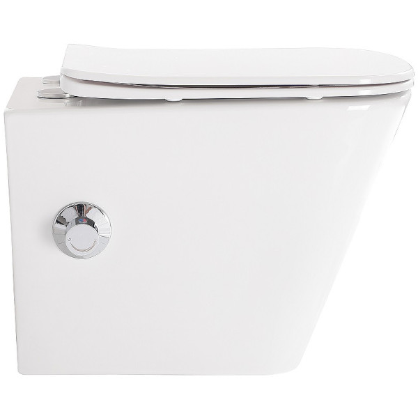 Унитаз подвесной BelBagno Due безободковый с функцией биде и смесителем (BB3103CHR-BS/SC)