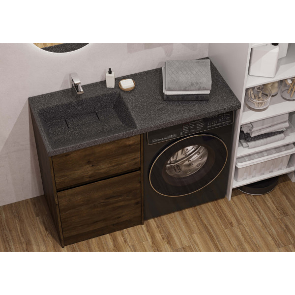 Раковина над стиральной машиной Aquaton Лондри 100x50x16,2 L черный (1.A728.4.3KL.H21.L) Раковина над стиральной машиной Aquaton Лондри 100x50x16,2 L черный (1.A728.4.3KL.H21.L)