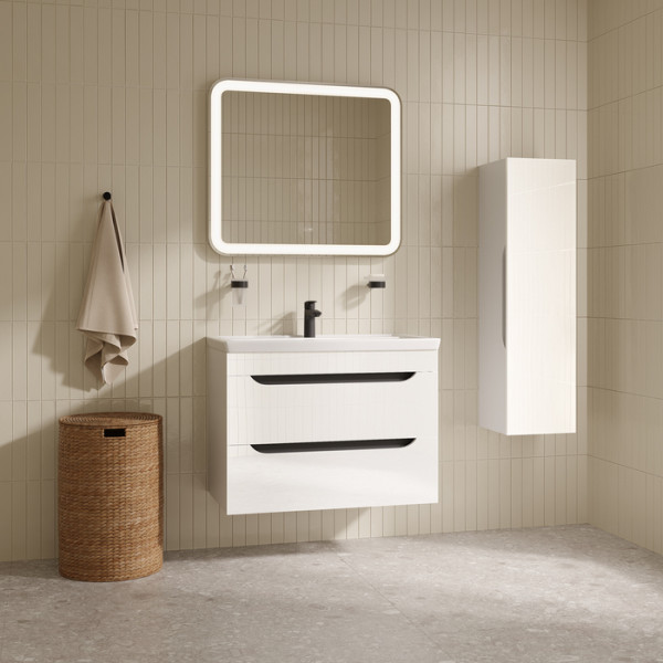 Тумба подвесная Iddis Ray 80 см белый подходит умыв. 4078000i28 (RAY80W0i95)