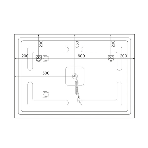 Зеркало с подсветкой Iddis Oxford 70x100 (ЗЛП112)