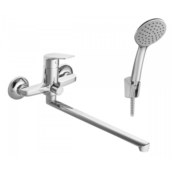 Смеситель для ванны и душа Santek Кант хром с душевым гарнитуром (WH5A12002C001) Смеситель для ванны и душа Santek Кант хром с душевым гарнитуром (WH5A12002C001)
