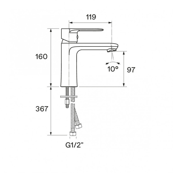 Смеситель для раковины Santek Арма хром (WH5A02007C001)