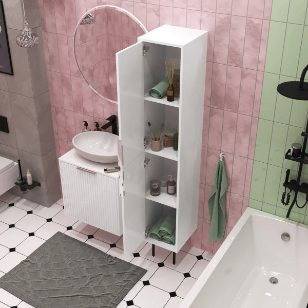 Пенал подвесной 1Marka Estel 314x371x1767 белый (Ц0000027254)