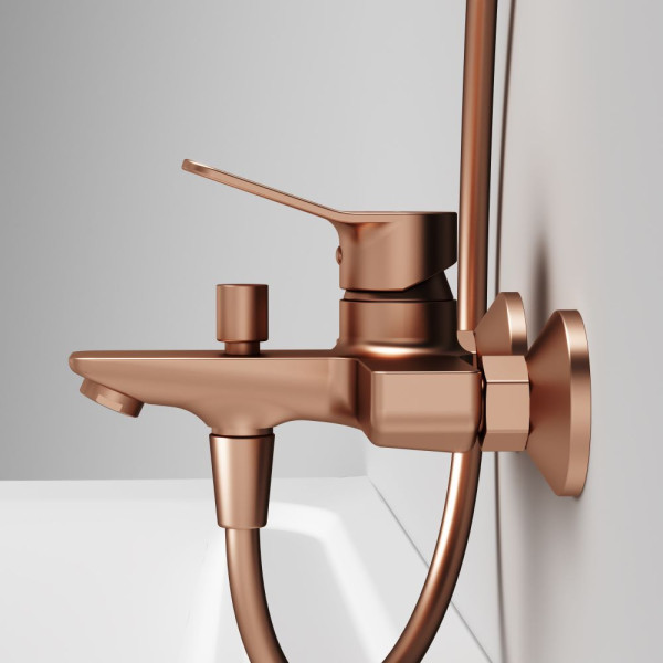 Смеситель для ванны и душа AM.PM X-Joy розовое золото (F85A10044)