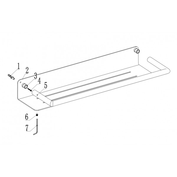 Полка большая Abber Osten 316 сталь брашированная (AA1863BST)