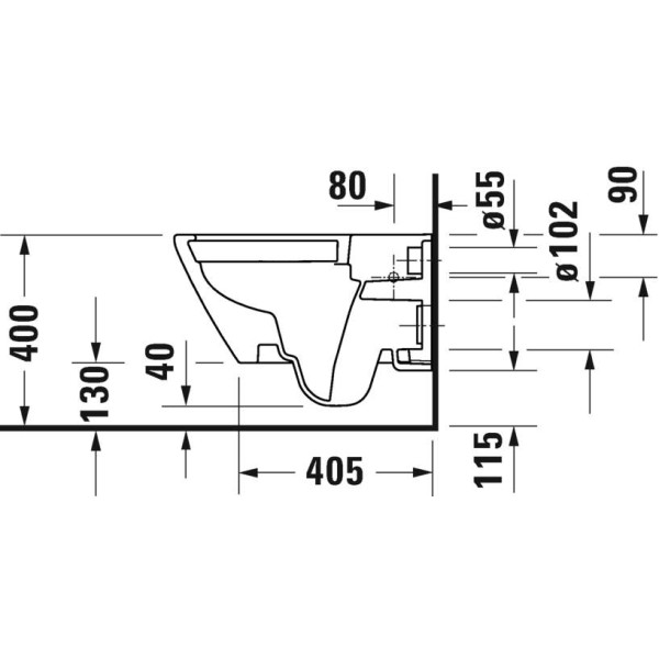 Унитаз подвесной Duravit D-NEO 37*54 (2577090000)