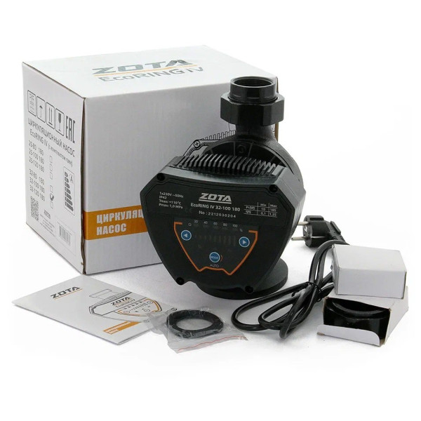 Насос циркуляционный ZOTA EcoRing IV 32/100 180 (с гайками) (ZR3631046204)