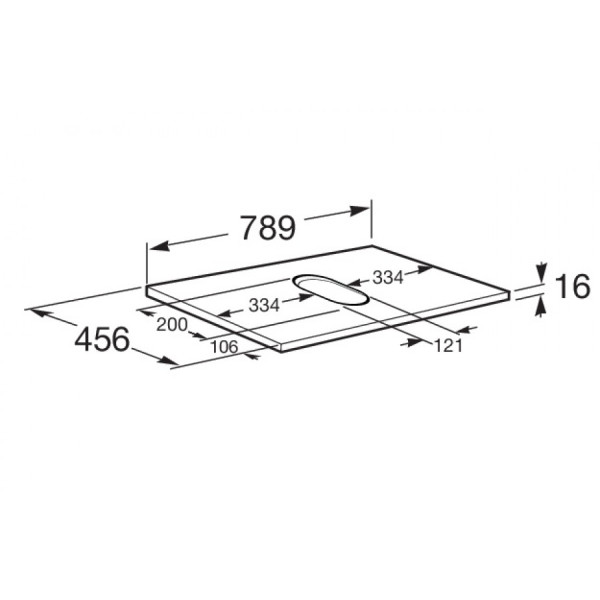 Тумба подвесная Roca The Gap 789x456x16 светло-коричневый (A857419517)