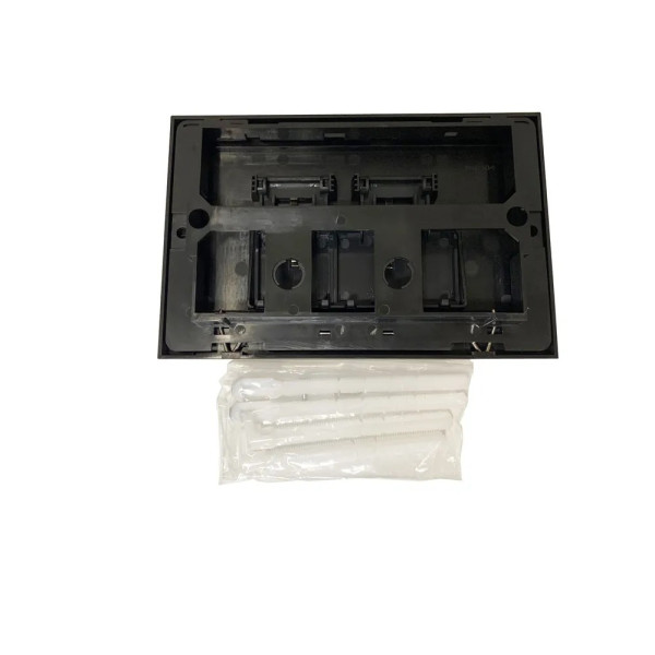 Клавиша смывная Vieir двойной смыв, латунный матовый, белая, металл (VRQ78-2D)