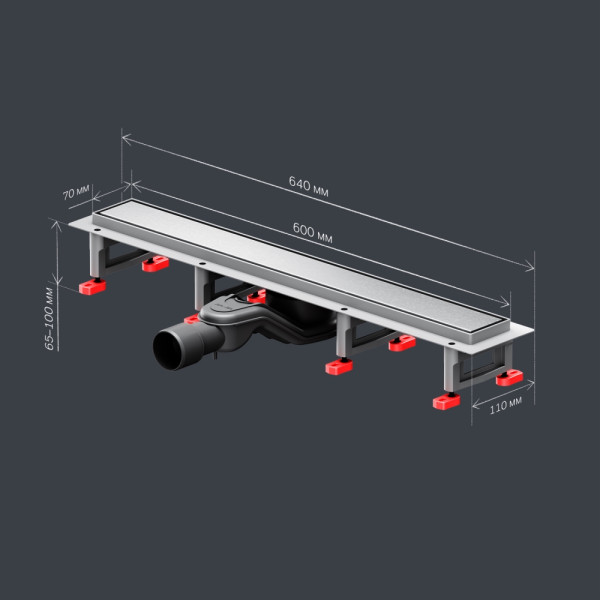 Душевой лоток AM.PM MasterFlow линейный универс затвор Tile 60 см сталь мат (W01SC-U11-060-04SB) Душевой лоток AM.PM MasterFlow линейный универс затвор Tile 60 см сталь мат (W01SC-U11-060-04SB)