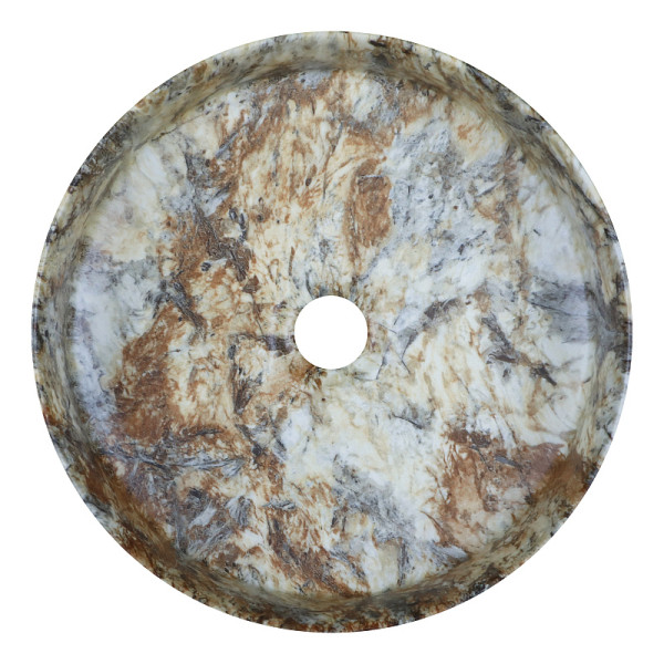 Раковина накладная Azario 35,5x35,5x12 серый мраморный (AZ-3134-M83)