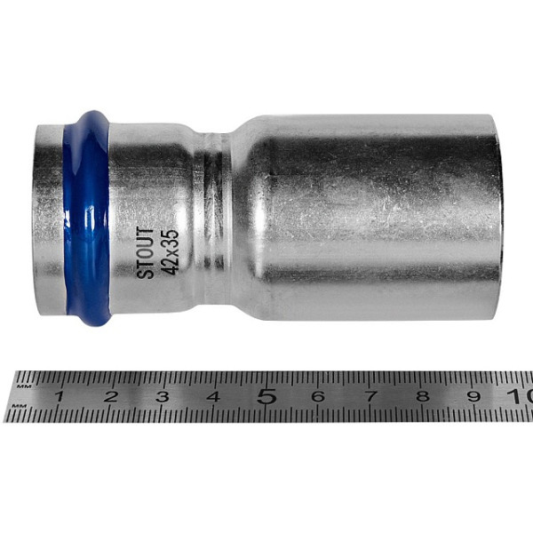 Муфта 42х35 однораструбная Stout SSS-2020 НПр-ВПр (нерж.ст., пресс) SSS-2020-004235 Муфта 42х35 однораструбная Stout SSS-2020 НПр-ВПр (нерж.ст., пресс) SSS-2020-004235