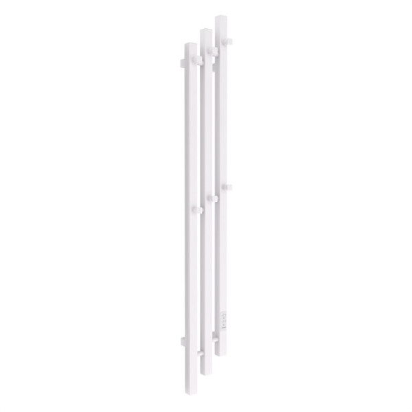 Полотенцесушитель электрический Melodia Etude Cascade Ferrum 1200х150 П3 6 крючков белый (MTRECF12015wt)