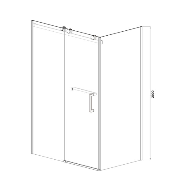 Душевое ограждение Azario Vancouver 80х1200х200 L стекло прозрачное профиль хром серебро (AZ-NKF1131 L 80)