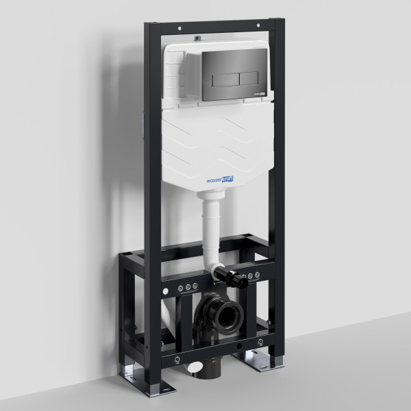 Инсталляция для унитаза WasserKRAFT Dill с клавишей смыва черная глянцевая (61TLT.010.ME.PB03)