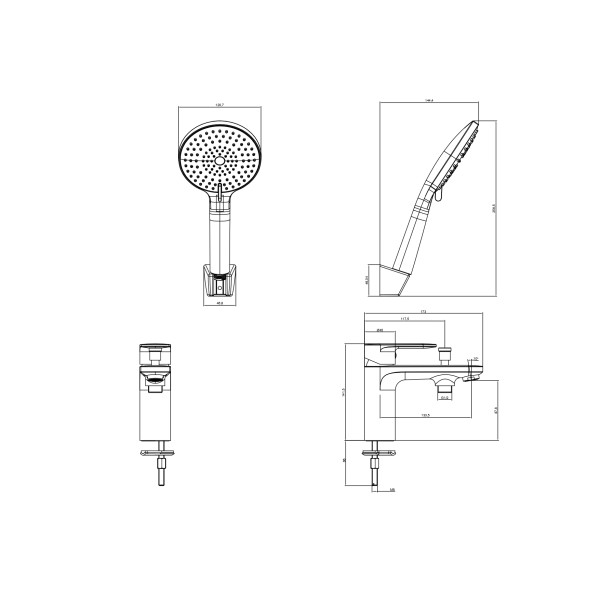 Смеситель на борт ванны Aquatek Ника черный матовый (AQ1844MB) Смеситель на борт ванны Aquatek Ника черный матовый (AQ1844MB)