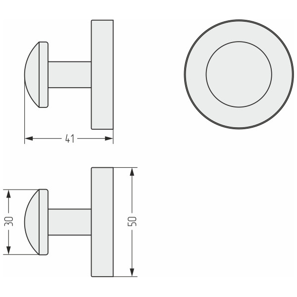 Вешалка Сунержа Сфера настенная 50 матовый черный (31-3006-0000)