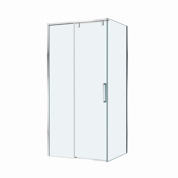 Душевой уголок BelBagno Soft Close-1 100x80x200 стекло прозрачное, профиль хром глянцевый (SOFT_CLOSE-1-AH-1-100/80-C-Cr)