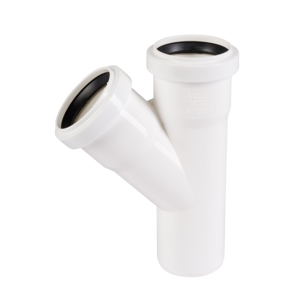 Тройник канализационный HTEA 40х40х45° (белый) Ostendorf (559610) Тройник канализационный HTEA 40х40х45° (белый) Ostendorf (559610)