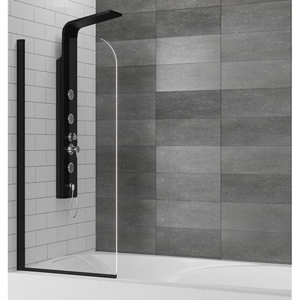 Душевая шторка на ванну RGW Screens SC-09B 80х150 профиль черный, стекло прозрачное 06110908-14
