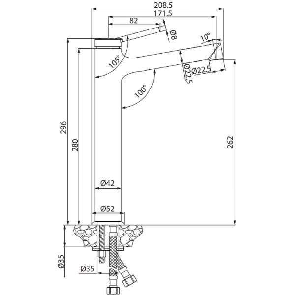 Смеситель для раковины Lemark Minima хром (LM3809C)