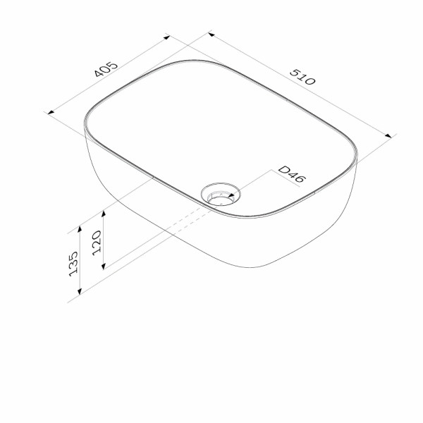 Раковина накладная AM.PM Func 51x40 белый глянец (M8FWCC10510WG) Раковина накладная AM.PM Func 51x40 белый глянец (M8FWCC10510WG)
