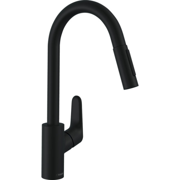 Смеситель для кухни Hansgrohe Focus черный, с видвижным изливом (31815670) Смеситель для кухни Hansgrohe Focus черный, с видвижным изливом (31815670)