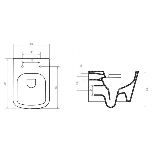 Унитаз подвесной Belbagno Albano (BB120CHR) безободковый Унитаз подвесной Belbagno Albano (BB120CHR) безободковый