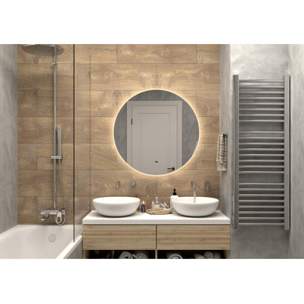 Зеркало Континент Ajour Led D800 с бесконтактным сенсором, теплая подсветка (ЗЛП333) Зеркало Континент Ajour Led D800 с бесконтактным сенсором, теплая подсветка (ЗЛП333)