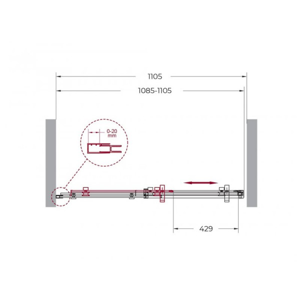 Душевая дверь BelBagno Marino 110x195 стекло прозрачное, профиль хром (MARINO-BF-1-110-C-Cr) Душевая дверь BelBagno Marino 110x195 стекло прозрачное, профиль хром (MARINO-BF-1-110-C-Cr)
