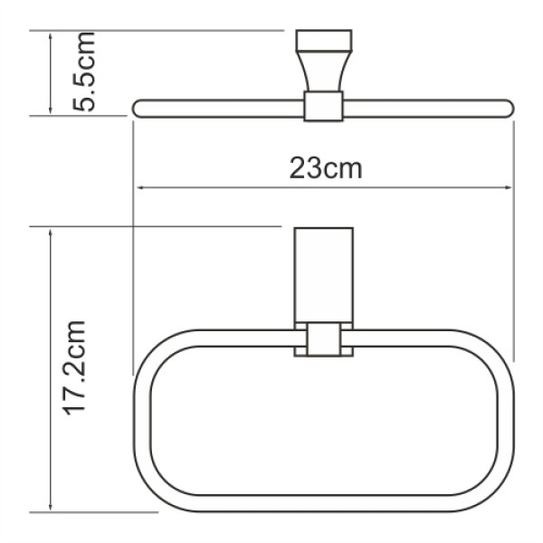 Держатель полотенец WasserKraft Lopau хром (K-6060)