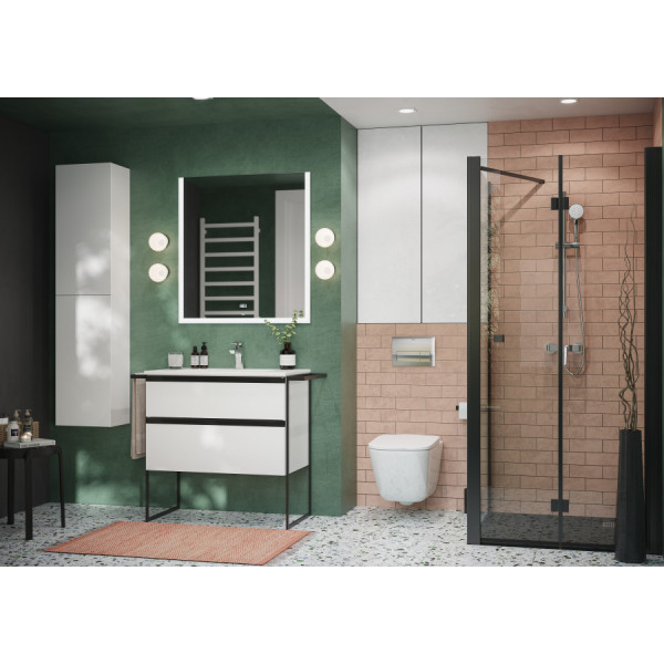 Душевая дверь Roca Capital 90x195 стекло прозрачное, профиль черный (7.M450.9.016.M) Душевая дверь Roca Capital 90x195 стекло прозрачное, профиль черный (7.M450.9.016.M)