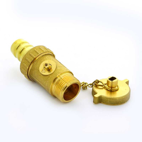 Кран Itap 3/4" Н шаровый сливной с заглушкой (латунный штуцер) (1390034) Кран Itap 3/4" Н шаровый сливной с заглушкой (латунный штуцер) (1390034)