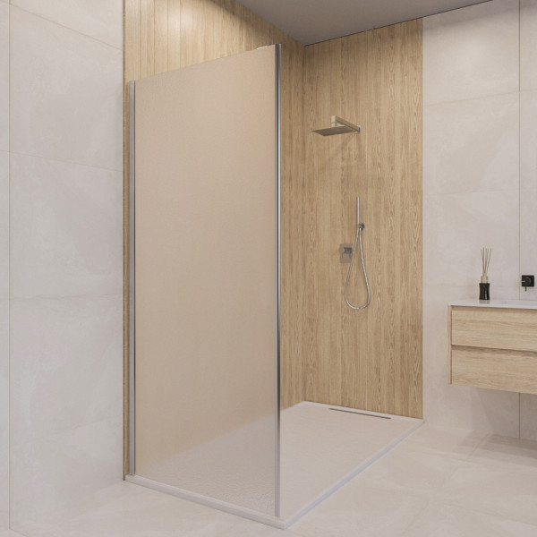 Душевое ограждение RGW 90x195 стекло рифленое, профиль хром (06220309-41)