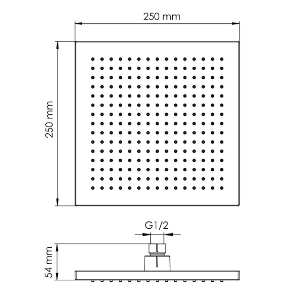 Верхний душ WasserKRAFT 250x250 никель (A358) Верхний душ WasserKRAFT 250x250 никель (A358)