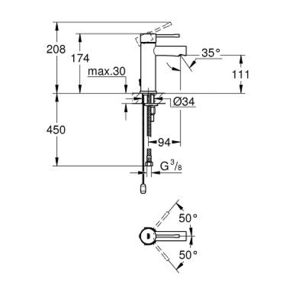 Смеситель для раковины Grohe Essence (32899001)