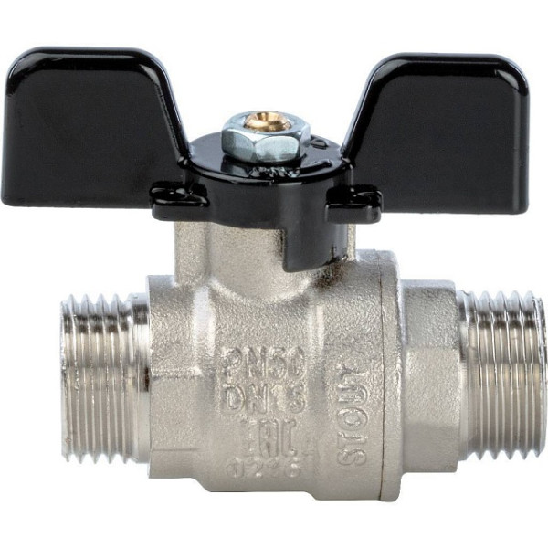 Кран 1 1/4" НН шаровый Stout (черная бабочка, полнопроходной) (SVB-0006-000032)