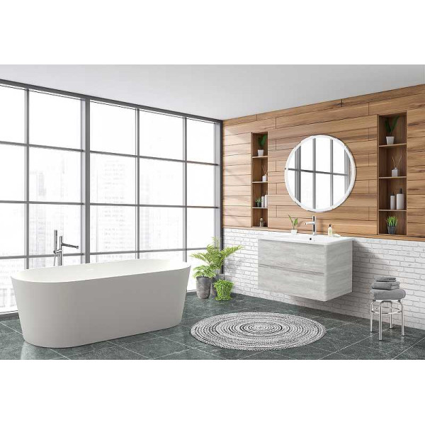 Тумба подвесная BelBagno Albano-CER 80 Rovere Vintage Bianco (ALBANO-CER-800-2C-SO-RVB)