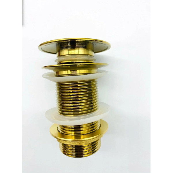 Донный клапан для раковины Vieir 1 1/4" (32 мм.), 67 мм. Quick Clac без перелива (латунь, золото) (VER21AS)