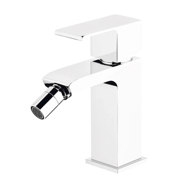 Смеситель для биде Cezares Porta с донным клапаном, белый матовый (PORTA-BS1-BIO)