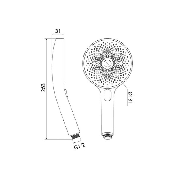 Душевая лейка Iddis SpaHome черный (SPA3F0Bi18)
