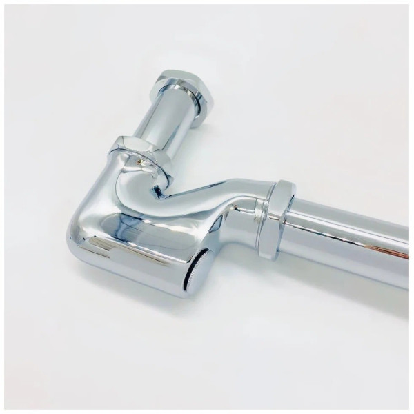 Сифон 32 мм. трубный для донного клапана с отводом Vieir (латунь, хром) (VRQ36)